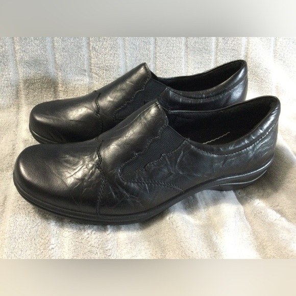 Romika Cassie 24 Black Leather Slip-On Loafers EU 37 US 6 to 6.5 - Picture 1 of 12